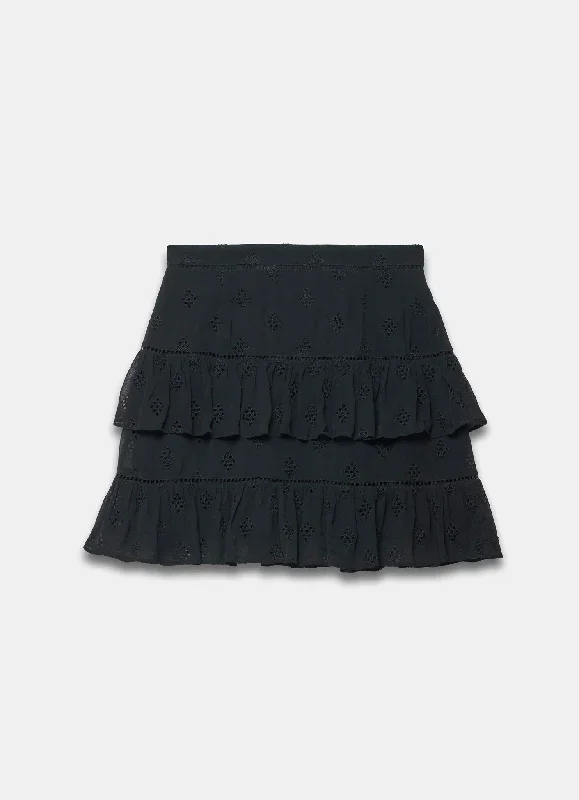 black-broderie-ruffle-mini-skirt