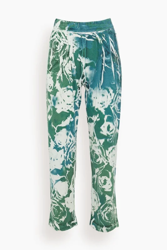 Brooke Pant in Teal Army Rose