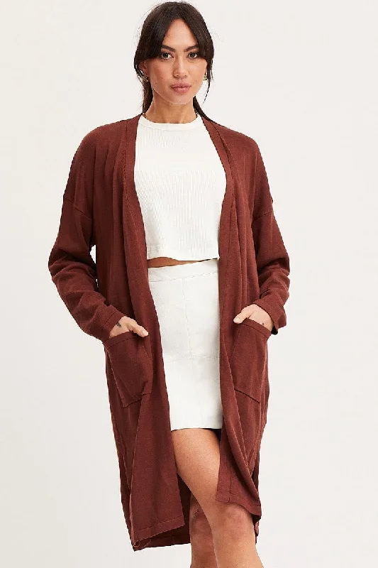 brown-knit-cardigan-long-sleeve-relaxed-longline-ck1272-40b