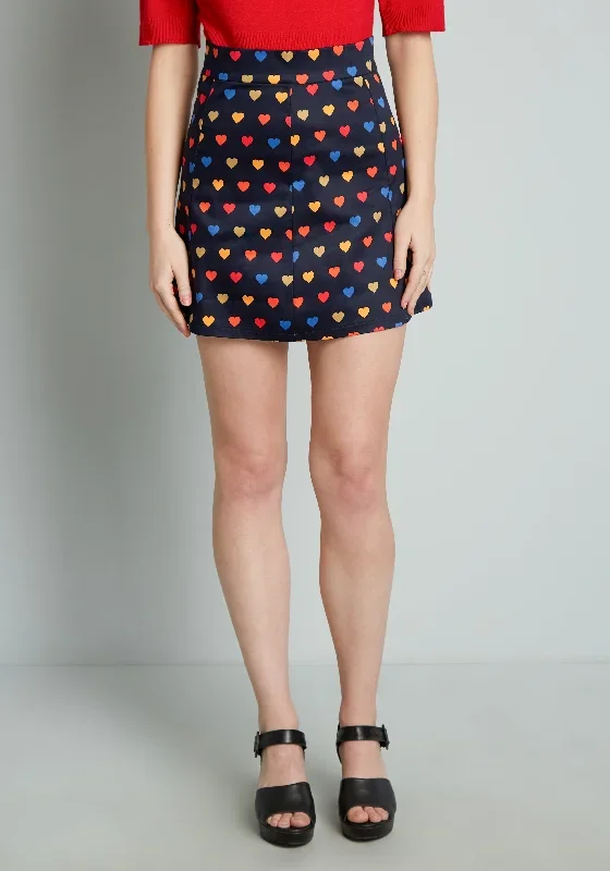 Calling All Hearts Mini Skirt