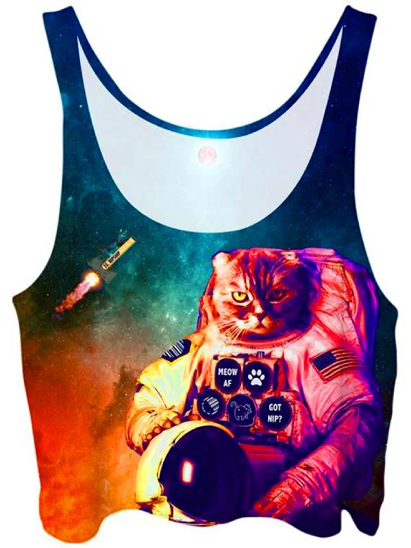 Catstronaut Crop Top