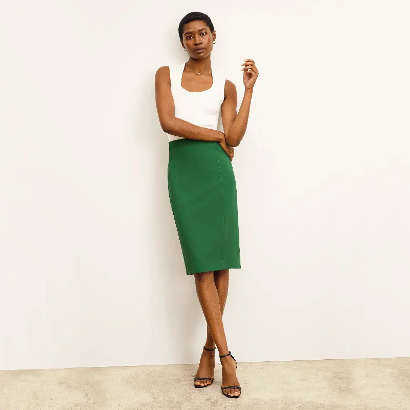 Chantal Skirt - Light Ponte :: Shamrock