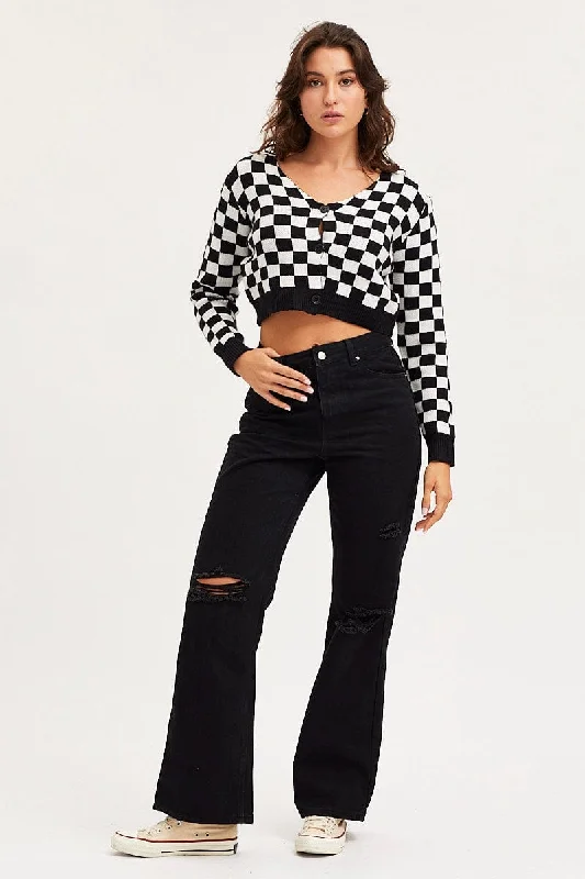 check-knit-cardigan-long-sleeve-crop-v-neck-ck11695b-f3