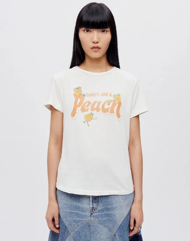 Classic ""Peach"" Tee - Vintage White