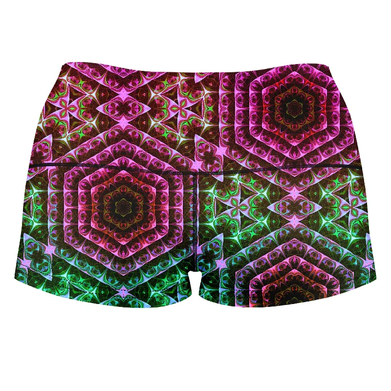 cracked-mind-contrast-high-waisted-womens-shorts