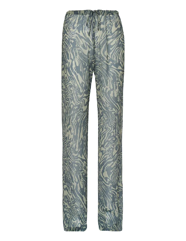 Lighweight Viscose Geogette Print Pants