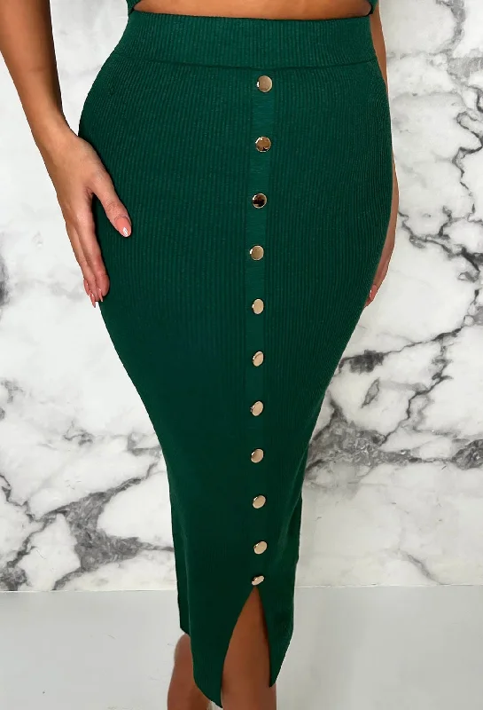 elegant-lover-green-wrap-top-button-midi-skirt-knitted-co-ord-set