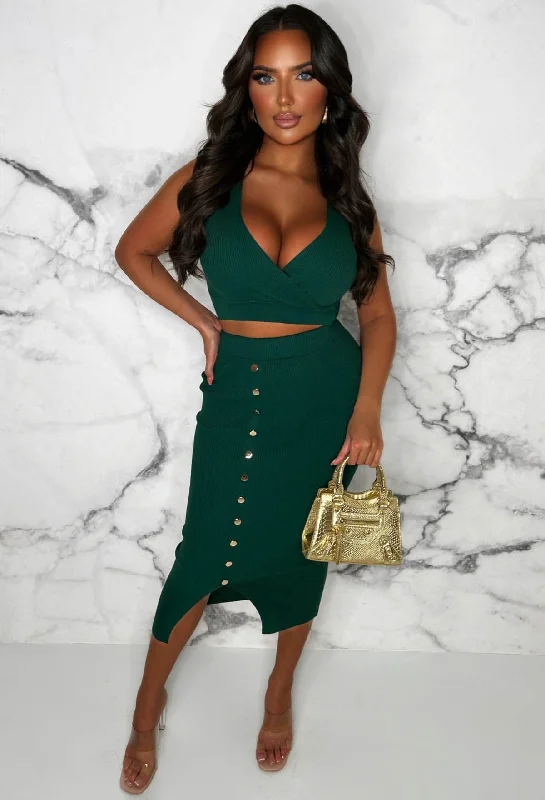 elegant-lover-green-wrap-top-button-midi-skirt-knitted-co-ord-set