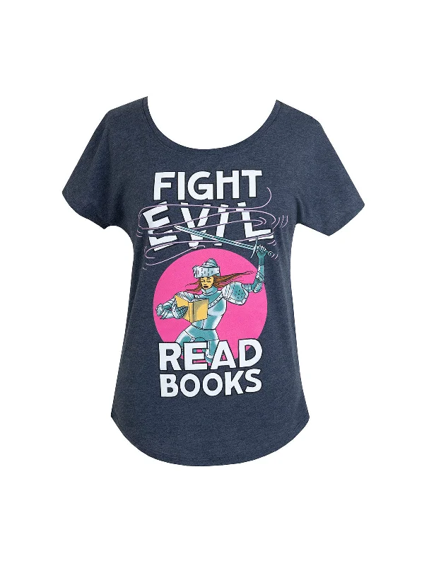 Fight Evil, Read Books Women’s Relaxed Fit T-Shirt (2024)