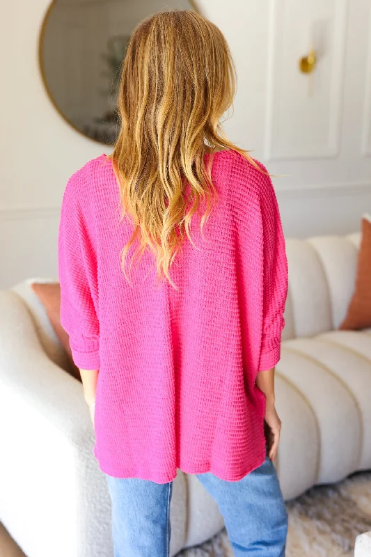 fuchsia-jacquard-hi-low-v-neck-sweater