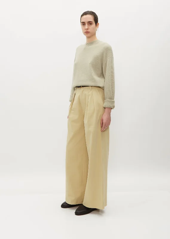 Washed Heavy Chino Wide Pants