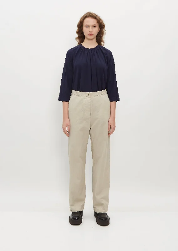 Washed Cotton Twill Pant