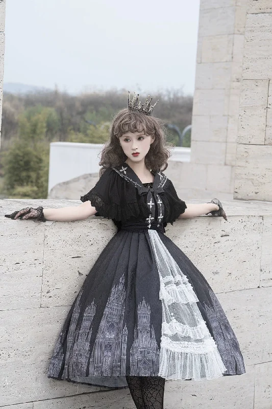 gothic-lolita-jsk-front-open-printed-dress-and-thin-cardigan