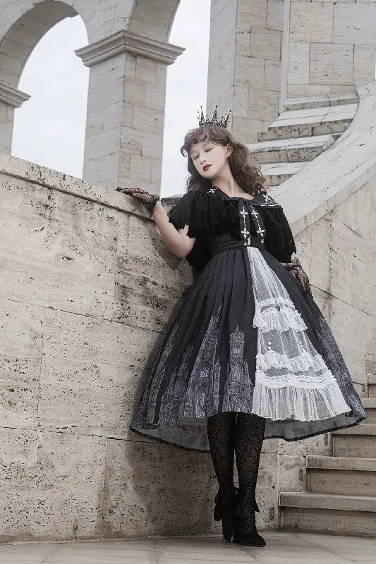 gothic-lolita-jsk-front-open-printed-dress-and-thin-cardigan