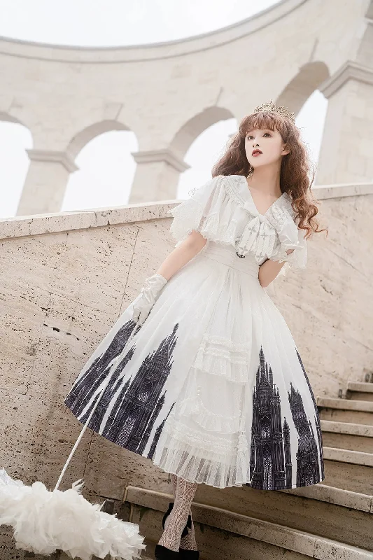 gothic-lolita-jsk-front-open-printed-dress-and-thin-cardigan