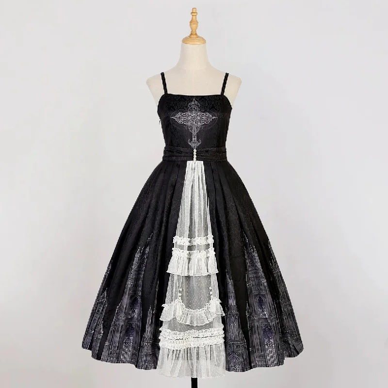 gothic-lolita-jsk-front-open-printed-dress-and-thin-cardigan