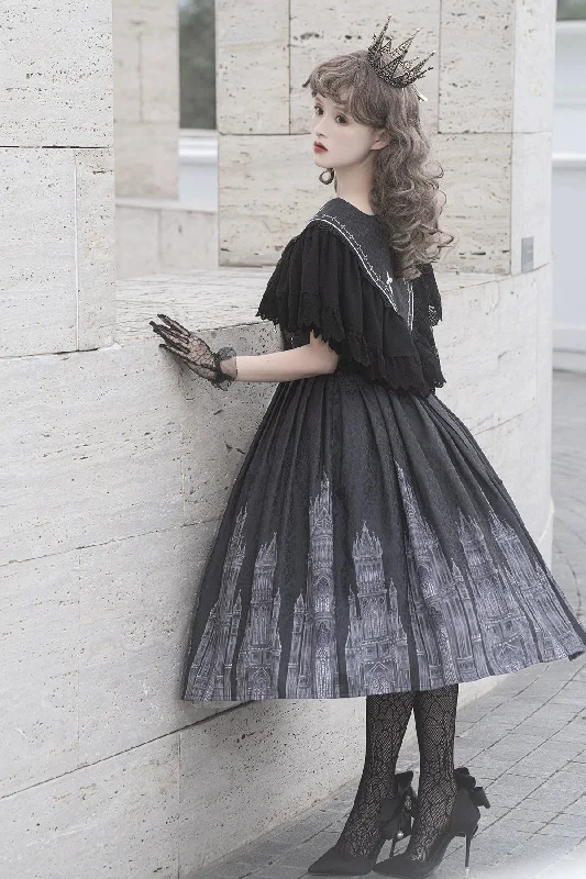 gothic-lolita-jsk-front-open-printed-dress-and-thin-cardigan