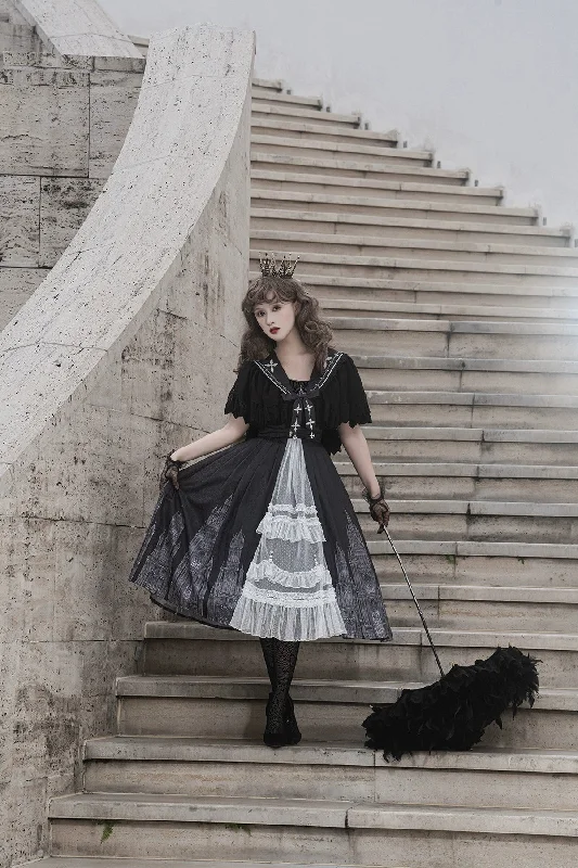 gothic-lolita-jsk-front-open-printed-dress-and-thin-cardigan