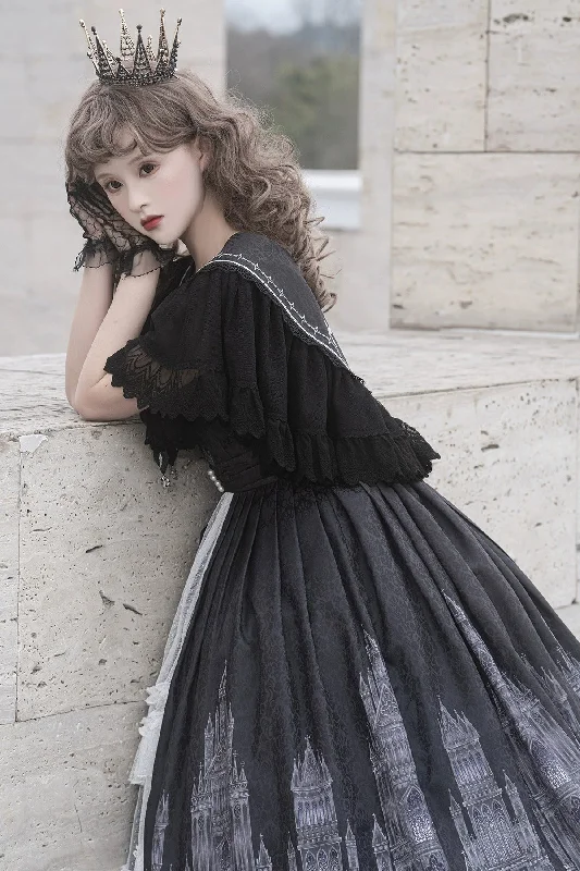 gothic-lolita-jsk-front-open-printed-dress-and-thin-cardigan