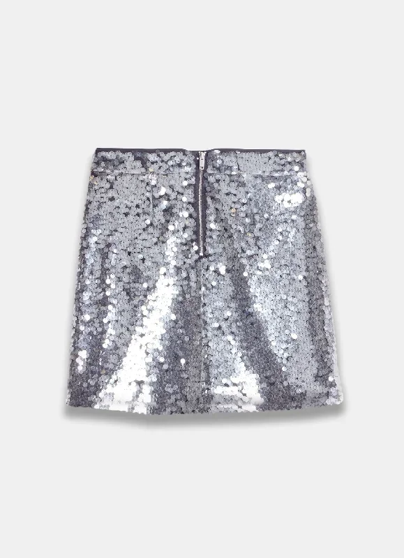 grey-sequin-mini-skirt