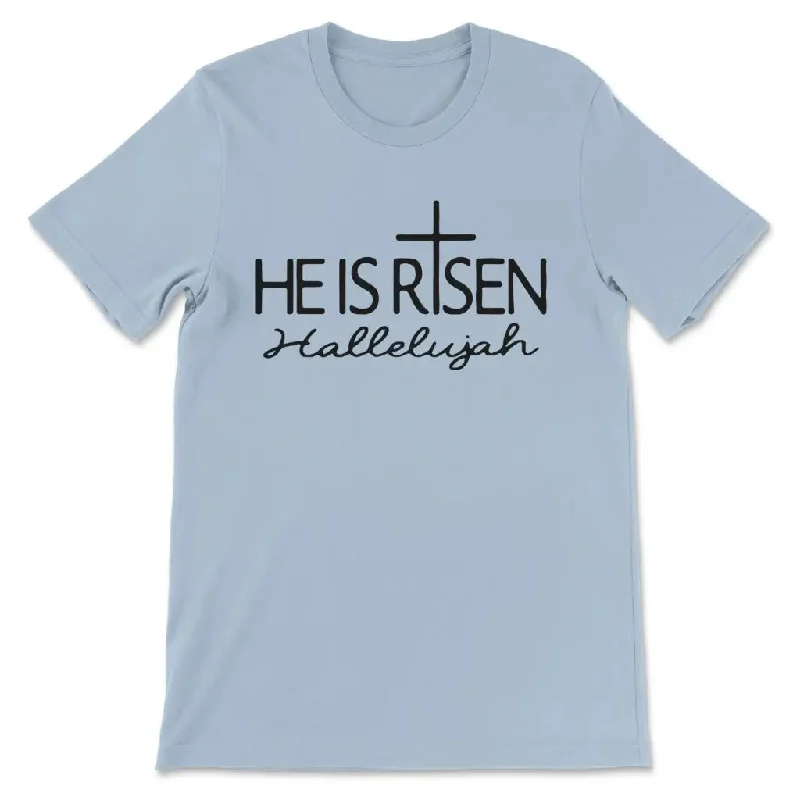 he-is-risen-hallelujah-womens-t-shirt