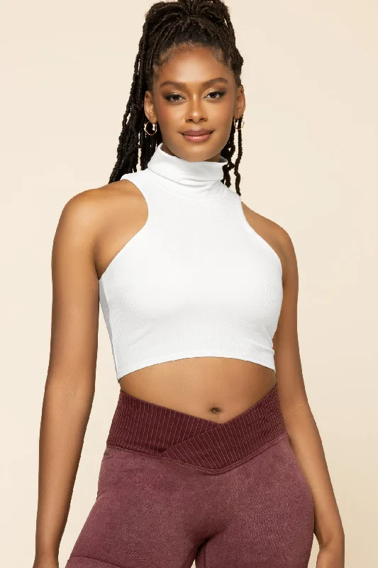 I Feel Cute Crop Top - Bright White