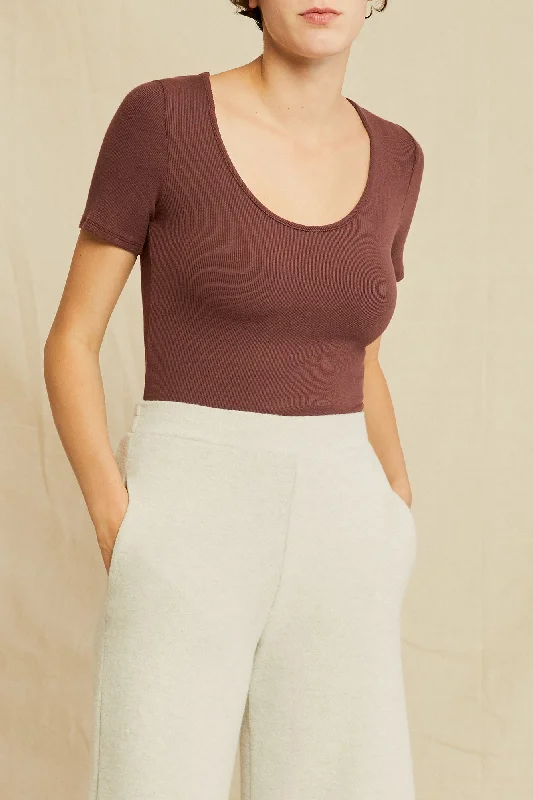 Itana Dream Rib Tee - Mocha