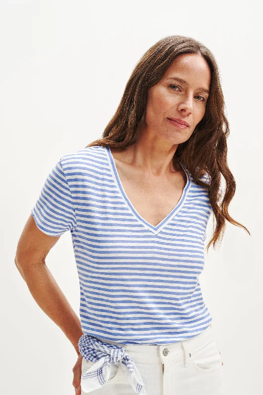 Joline Reverie Slub Tee - Soleil Stripe Sky