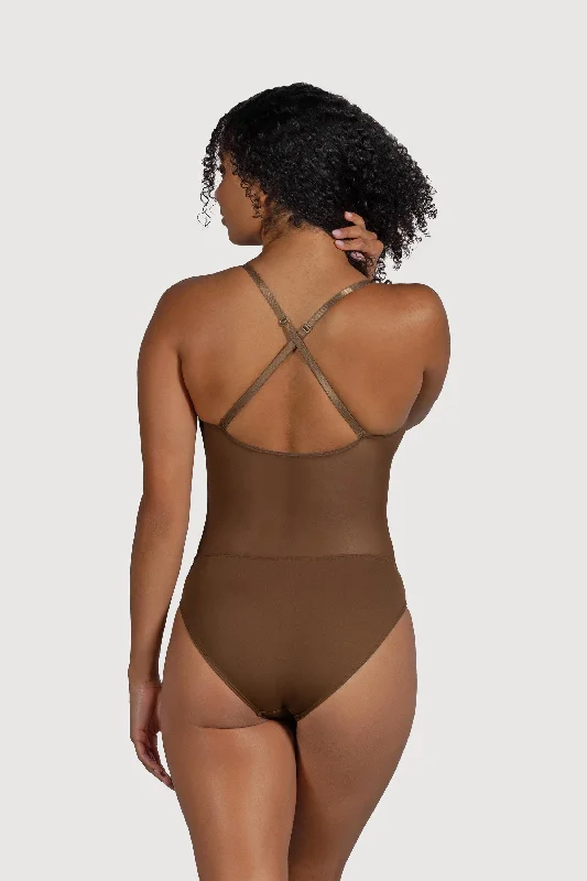 ladies-cordelia-mesh-panel-bodysuit-cocoa