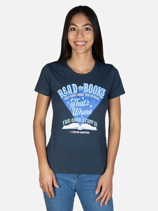 levar-burton-read-the-books-they-dont-want-you-to-read-womens-t-shirt