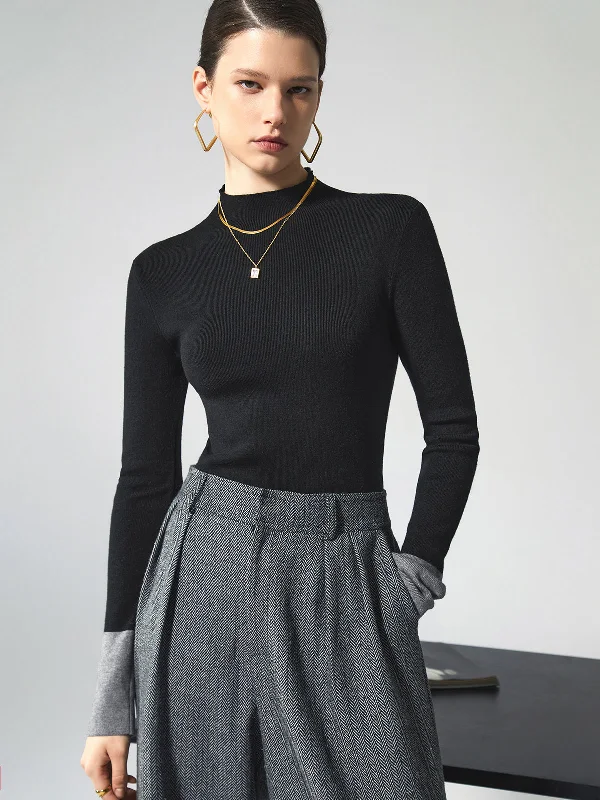 long-sleeve-contrast-cuff-knit-top