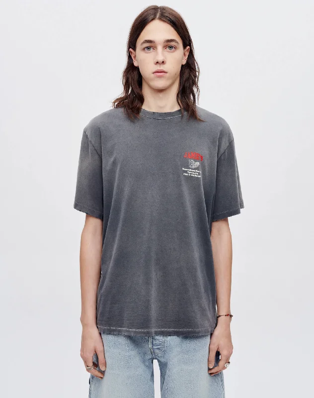 Loose ""Transmission Service"" Tee - Sun Faded Black