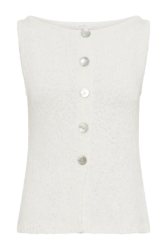 mackie-boucle-longline-vest-white