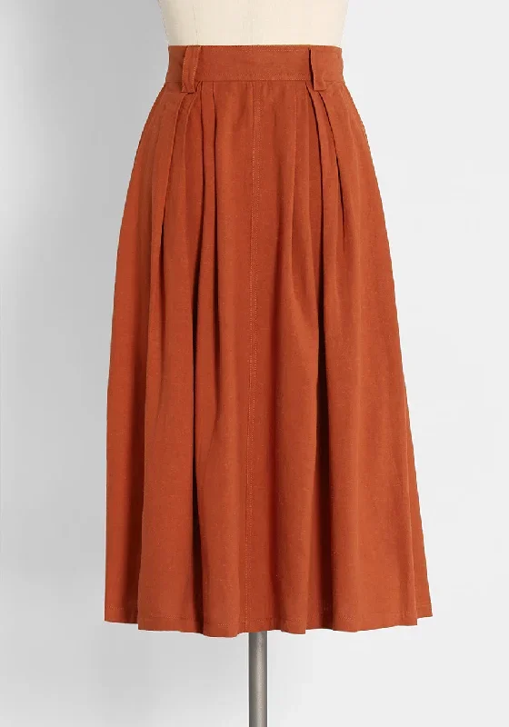 make-a-swish-midi-skirt-rust