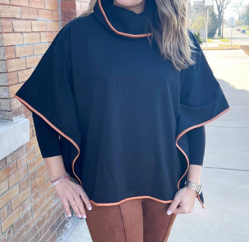 Marybelle Poncho Top In Black