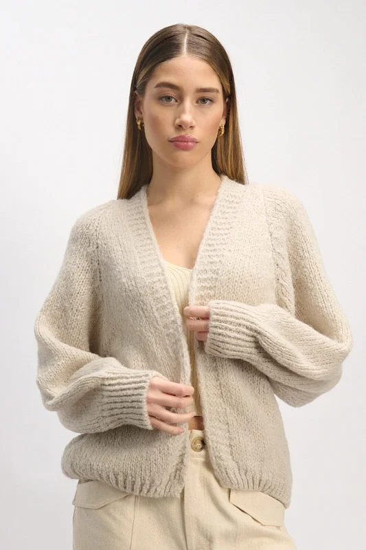 Noella - Fora Knit Cardigan - Sand