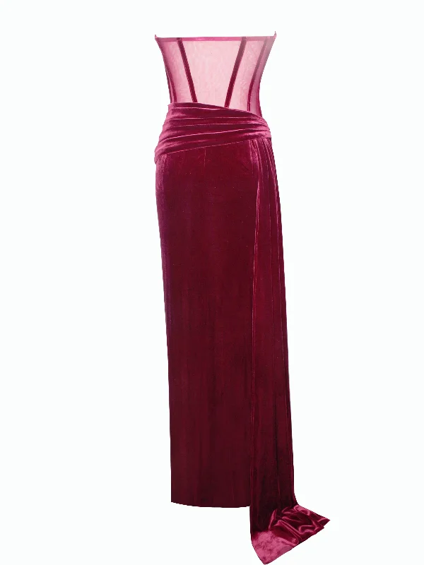 octavia-burgundy-draping-crystal-corset-high-slit-velvet-gown