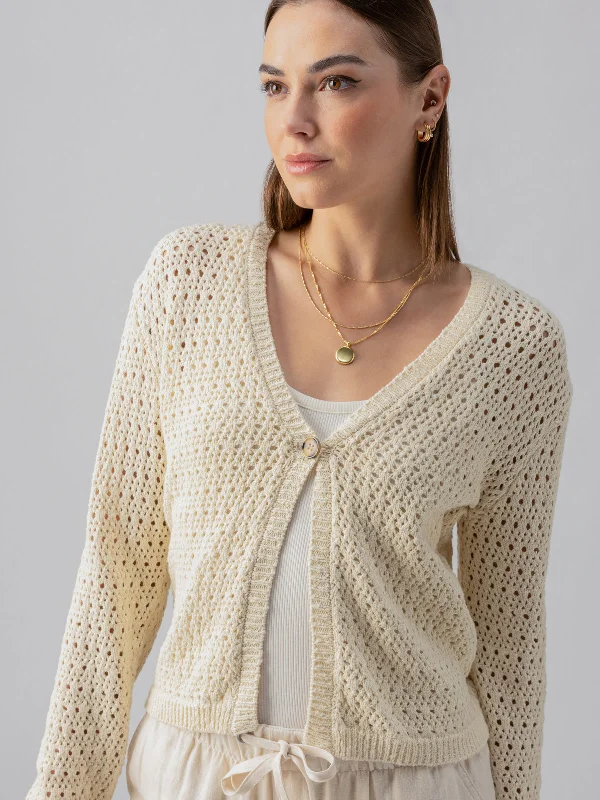 Open Knit Cardi Birch