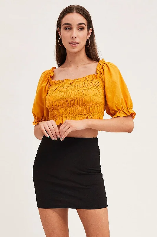 orange-crop-top-short-sleeve-shirred-wc1045a-47wb-1