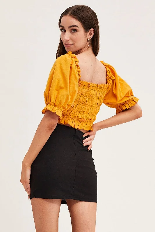 orange-crop-top-short-sleeve-shirred-wc1045a-47wb-1