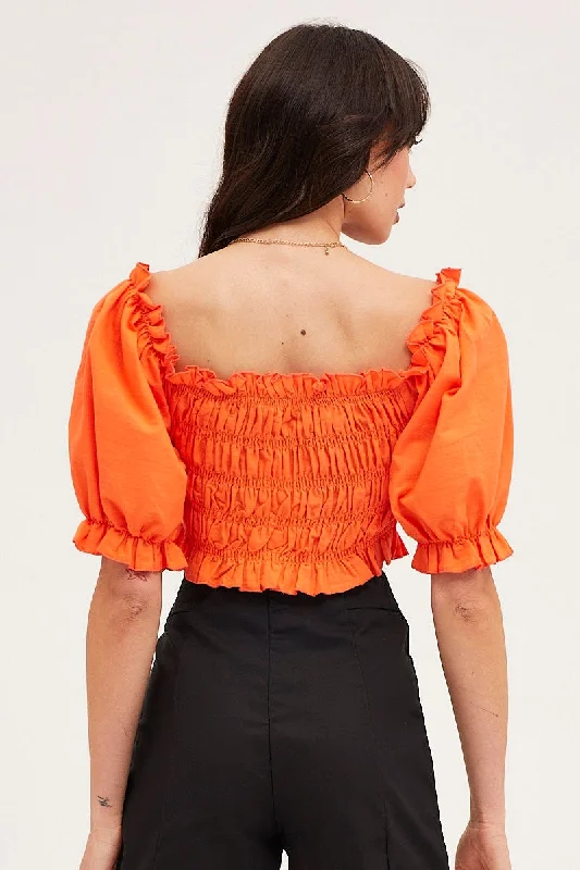 orange-crop-top-short-sleeve-shirred-wc1045a-47wb