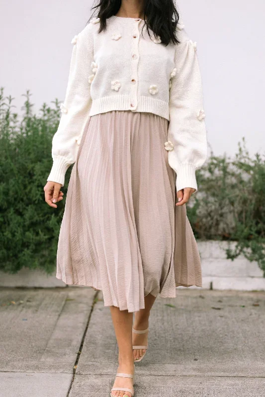 Patty Pleated Midi Skirt