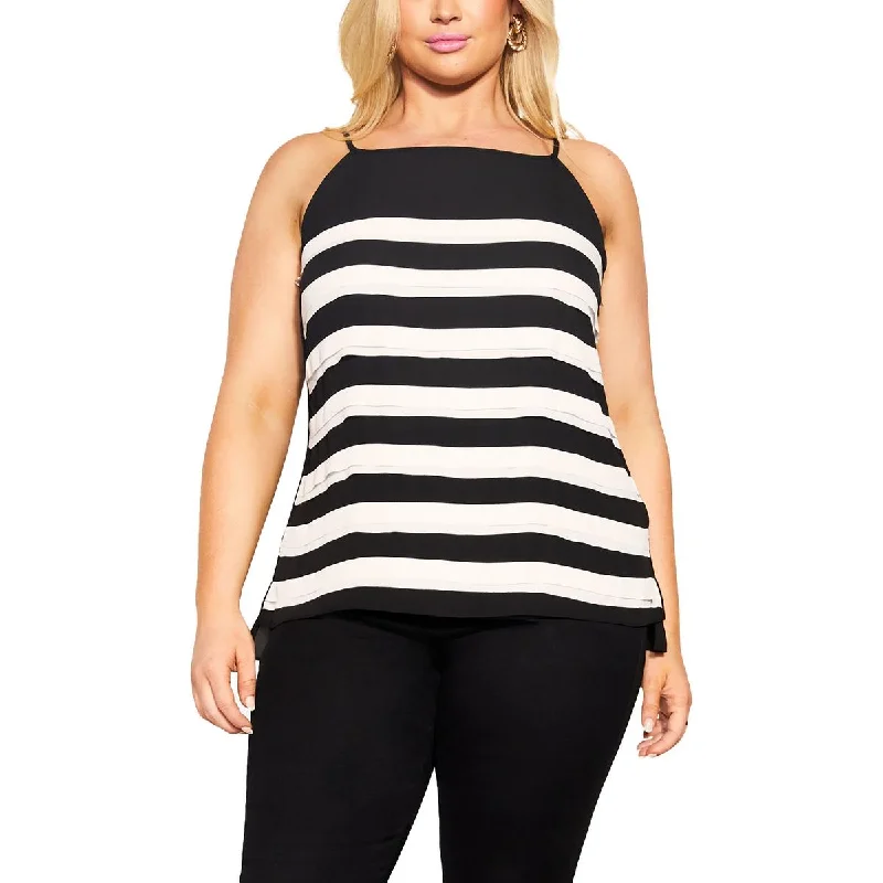 plus-womens-striped-shell-tank-top