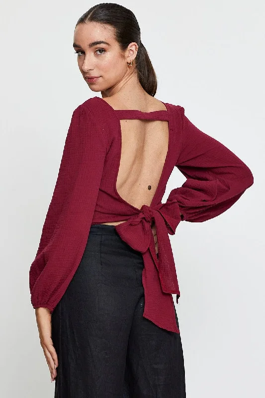 red-crop-top-long-sleeve-round-neck-wc10371-f3