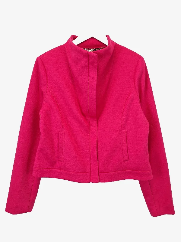 Review Berry Pink Enid Wool Blend Jacket Size 14