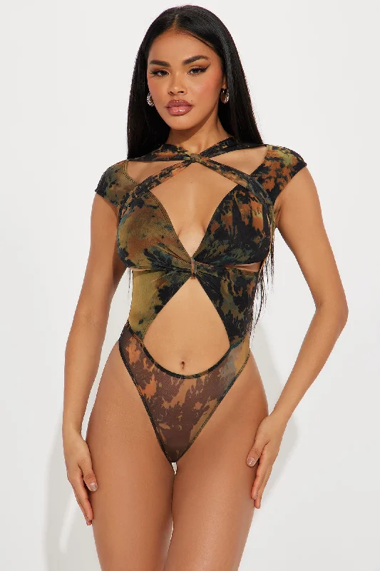 Samaia Mesh Bodysuit - Black/combo