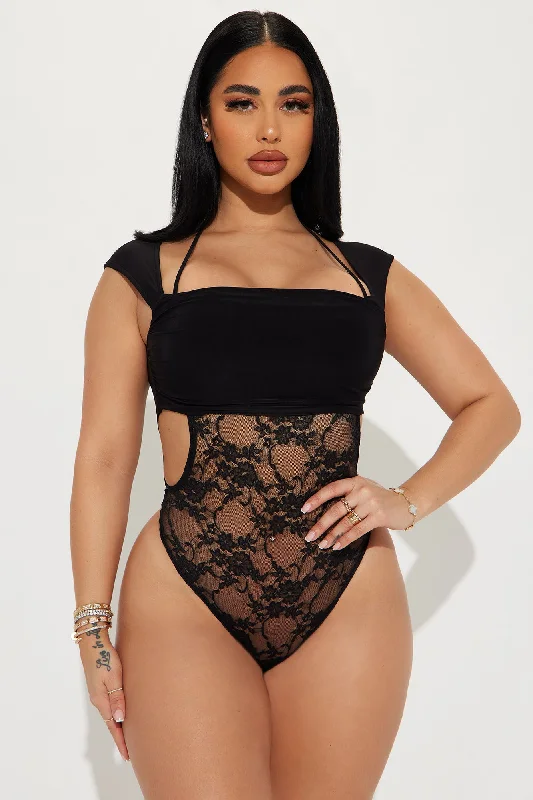 Sami Lace Bodysuit - Black