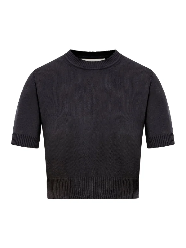 Stretch viscose knit T-shirt