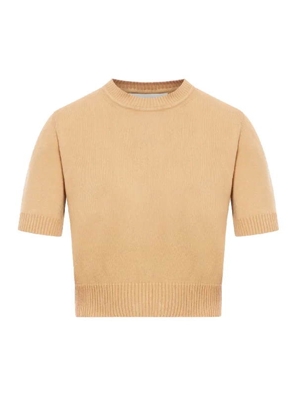 Stretch viscose knit T-shirt