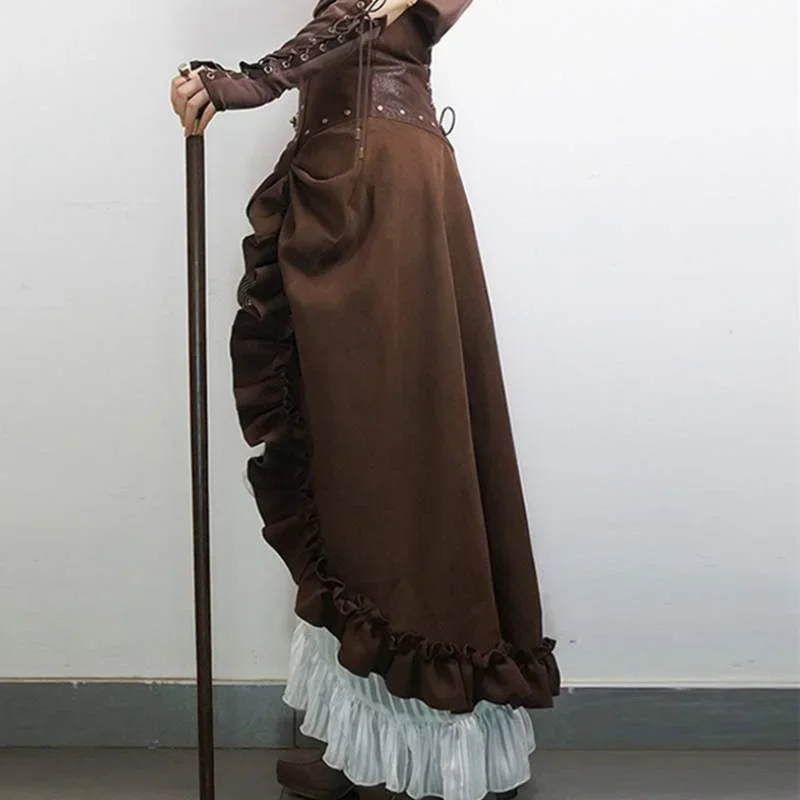 steampunk-ruffled-skirt